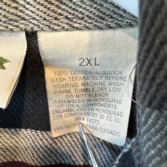 Vintage 90s Five Brother Flannel Shirt Mens 2XL Colorful Plaid Heavyweight - Picture 5 of 8